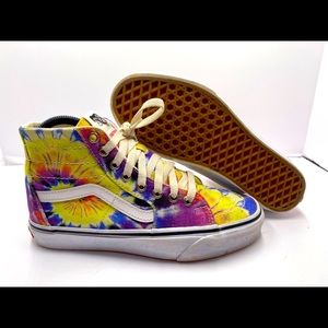Vans Sk8-Hi Tapered Washed Еie Вye Multicolor Canvas Sneaker Women's 7.5/ Men 6